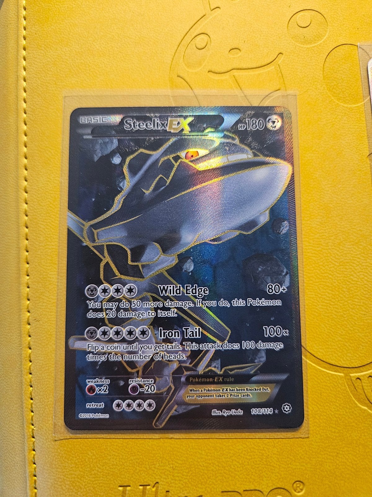 (ALLEEN OPHALEN)Pokemon kaart steelix EX 108/114, Ophalen of Verzenden, Zo goed als nieuw, Losse kaart