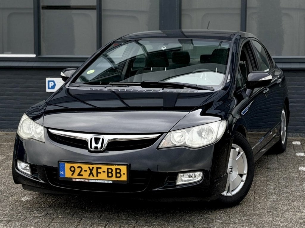 Honda Civic 1.3 Hybrid |Airco |Nieuwe APK |CruiseC |Stoelver, Auto's, Automaat, Stoelverwarming, Gebruikt, Zwart