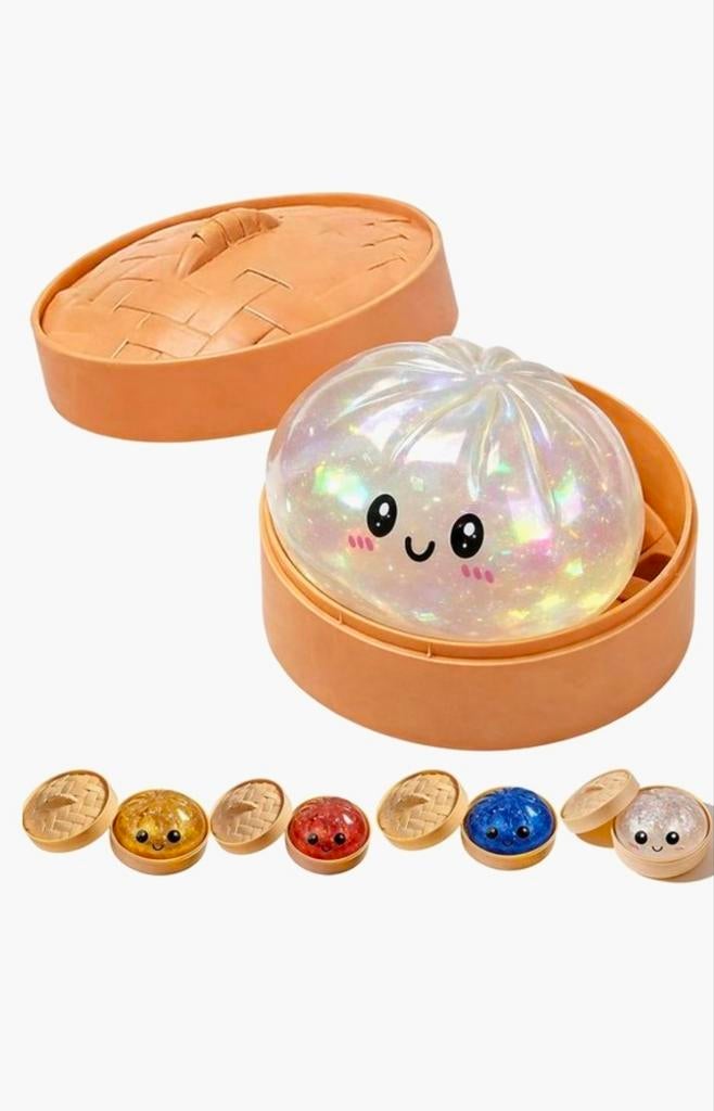 Squishy Dumpling XL  met Glitters & Regenboog & Standaard, Kinderen en Baby's, Speelgoed | Badspeelgoed, Nieuw, Verzenden