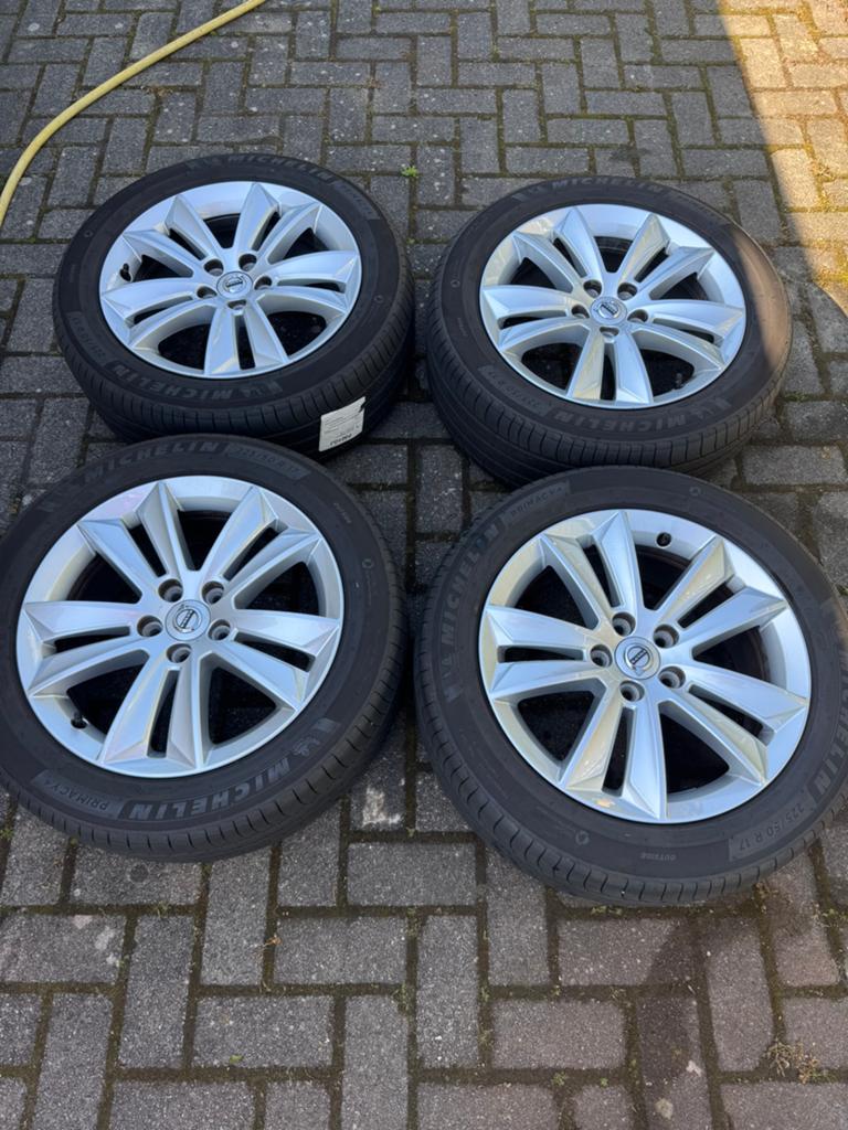 Volvo velgen banden set 225/50R17 michelin! Zgan, Ophalen, Gebruikt, Banden en Velgen, 17 inch