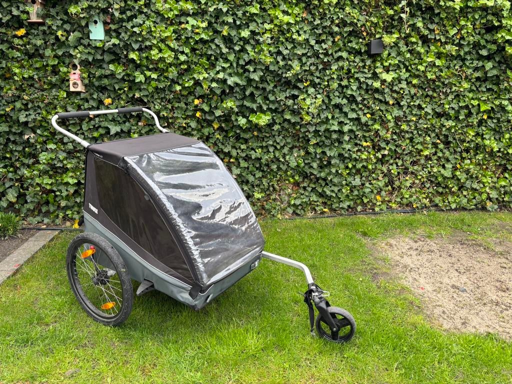 Fietskar Thule coaster XT, Fietsen en Brommers, Fietsaccessoires | Aanhangers en Karren, Ophalen, Gebruikt, Opvouwbaar, Kinderkar
