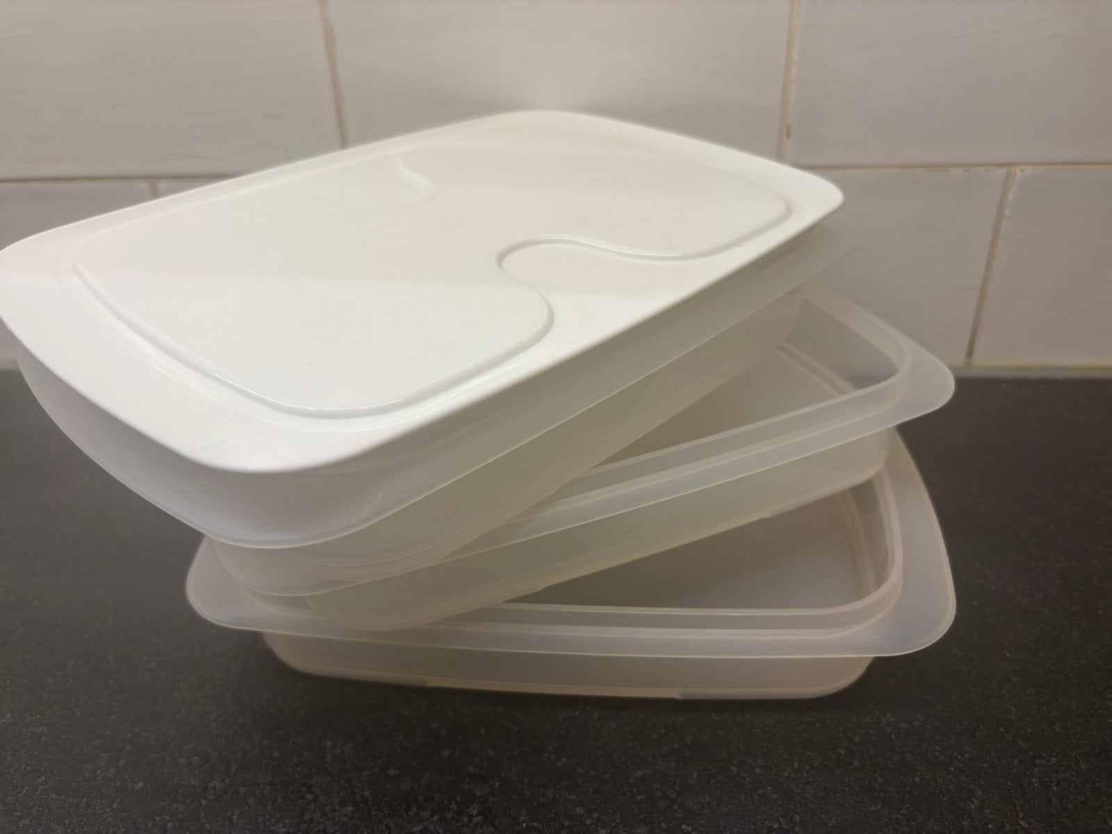 Tupperware cool n fresh koelkastbakjes vleeswarendoosjes, Ophalen of Verzenden, Zo goed als nieuw, Wit, Schaal
