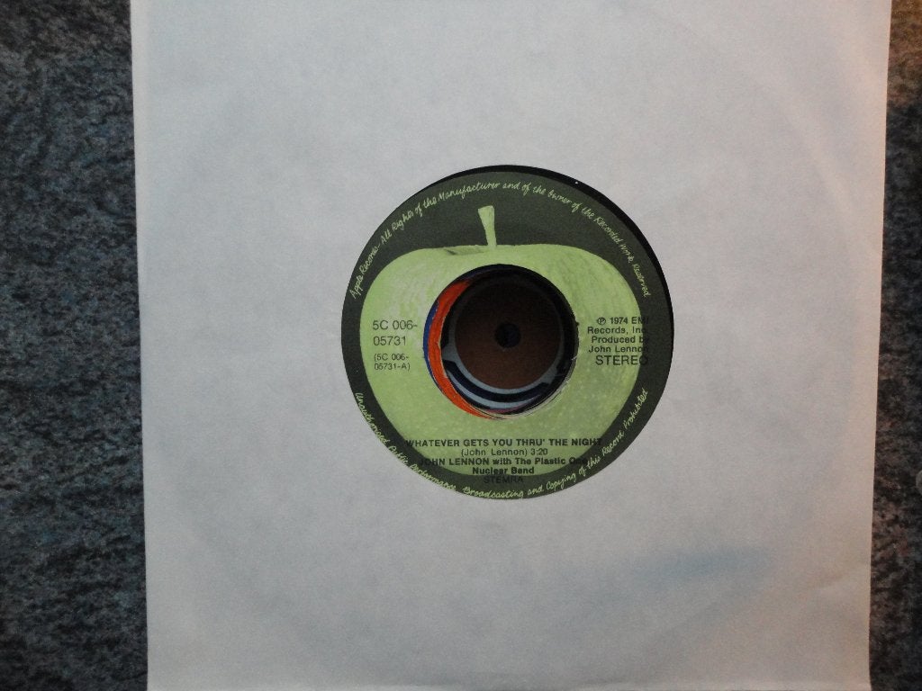 John Lennon-Whatever gets you thru' the night NL 1974, Gebruikt, Originele persing, 7 inch, Ophalen of Verzenden