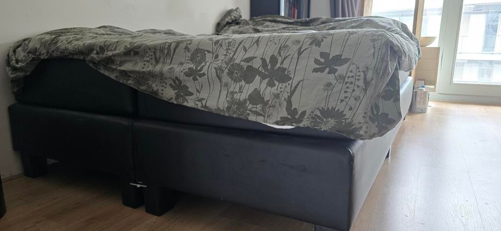 Boxspring bed 140x210 cm met matras, kussens en deken, Ophalen