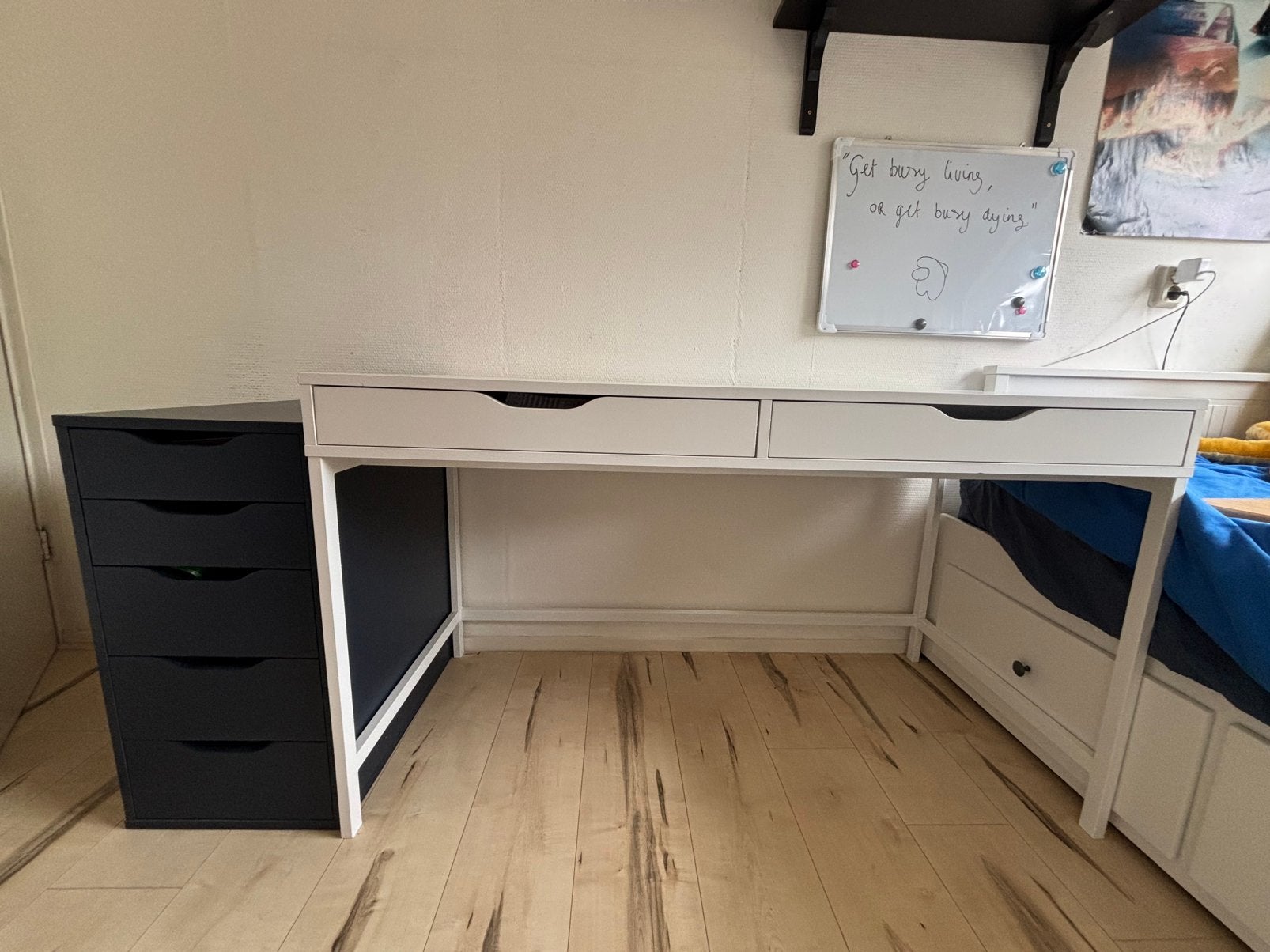 IKEA alex bureau wit, Ophalen, Gebruikt, 132 cm, IKEA