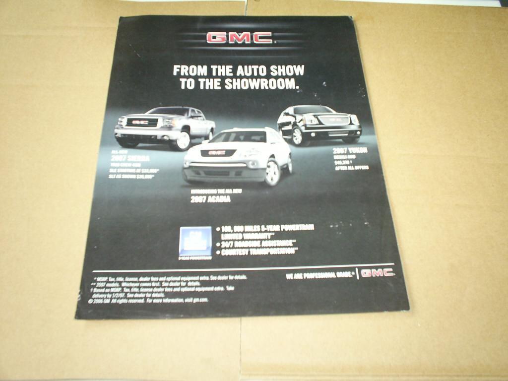 GMC Sierra / Acadia / Yukon + Prijzen 2007 2 pag. USA, Verzenden, Zo goed als nieuw, Overige merken