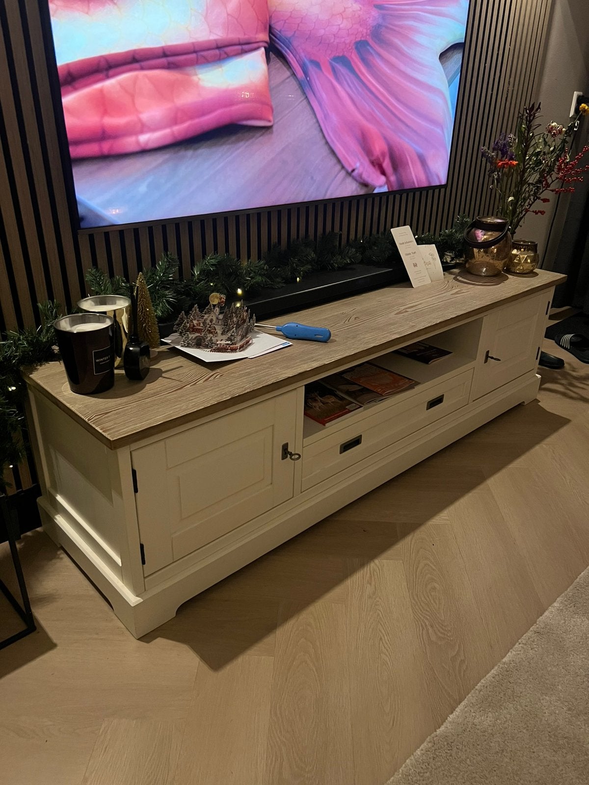 Tv meubel landelijk, Ophalen, Gebruikt, 150 tot 200 cm, Minder dan 100 cm
