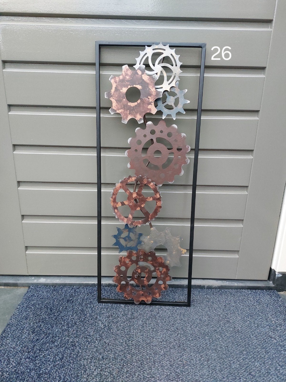 Industriële metalen 3 D wanddecoratie met tandwielen NIEUW, Ophalen, Metaal, Wandsculptuur, Industrieel