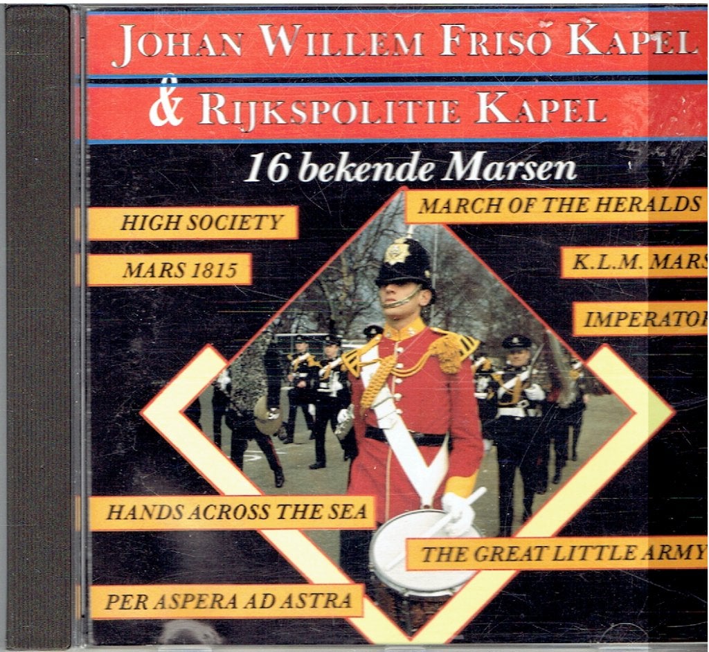 Johan Willem Friso Kapel & Rijkspolitie Kapel - 16 Marsen, Blaasorkest/fanfare, Ophalen of Verzenden, Zo goed als nieuw, Inclusief doosje