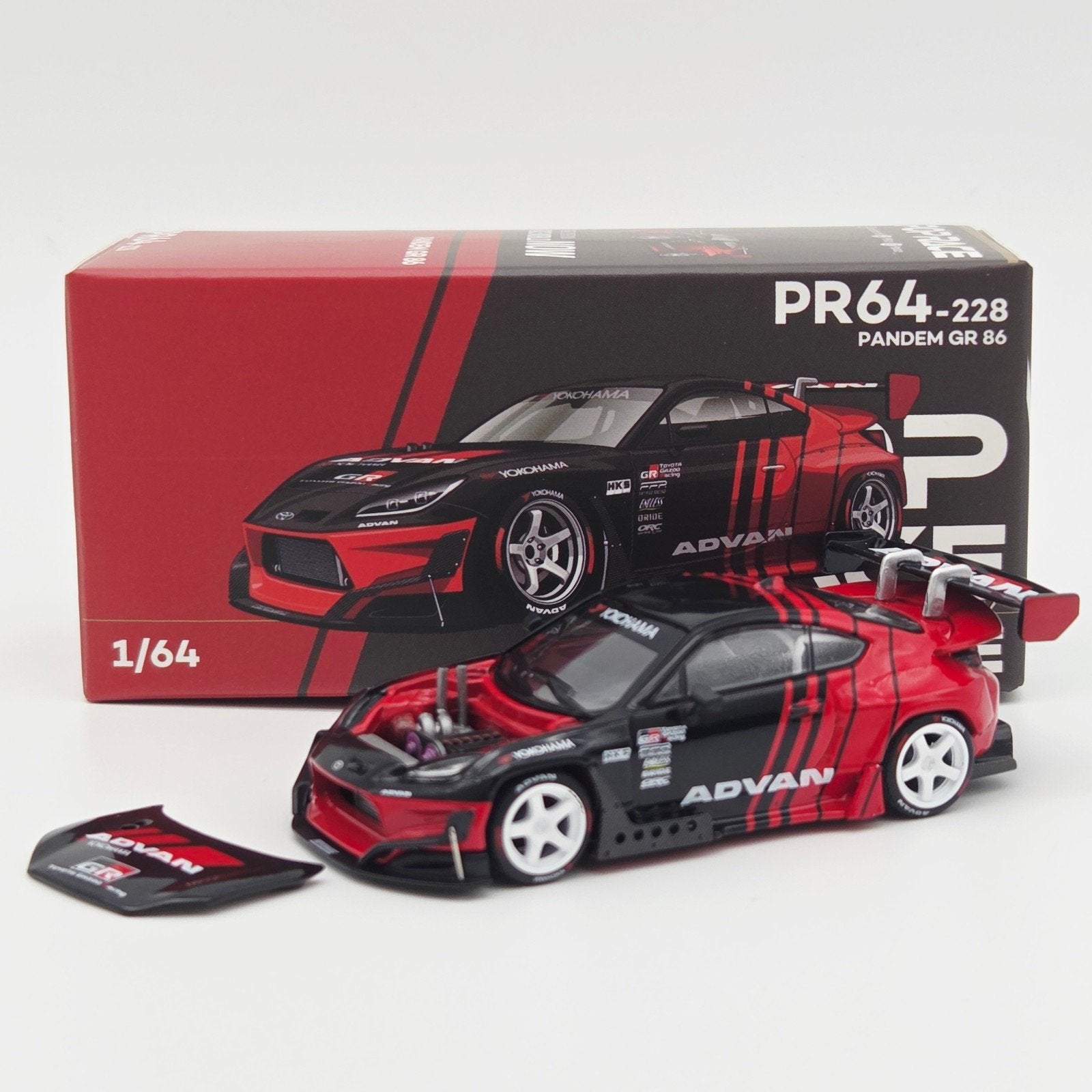 Pop Race – Pandem GR86 *Advan*, black/red, Hobby en Vrije tijd, Mymodelcar@outlook.com, Auto, Ophalen of Verzenden, Pop Race