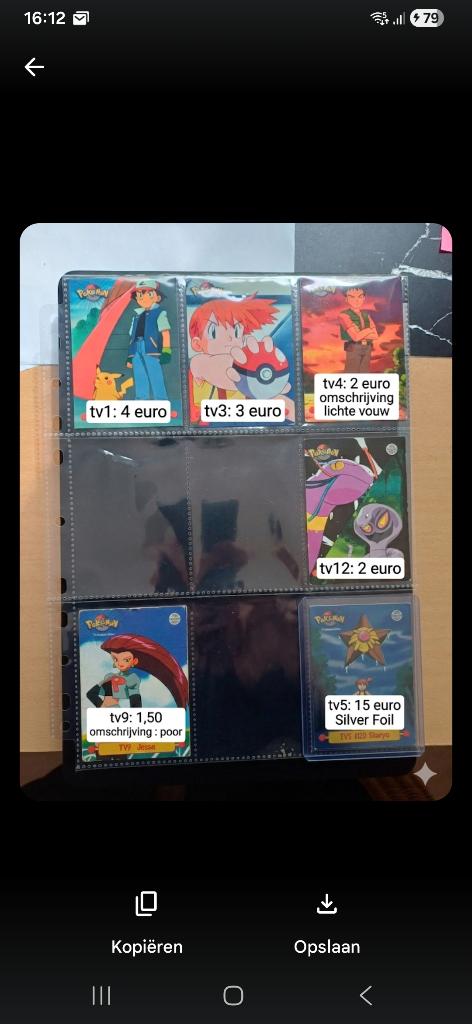 Pokémon Topps spec. kaarten v.bijlage oa.Silver Foil Staryu, Verzenden, Zo goed als nieuw, Meerdere kaarten, Foil