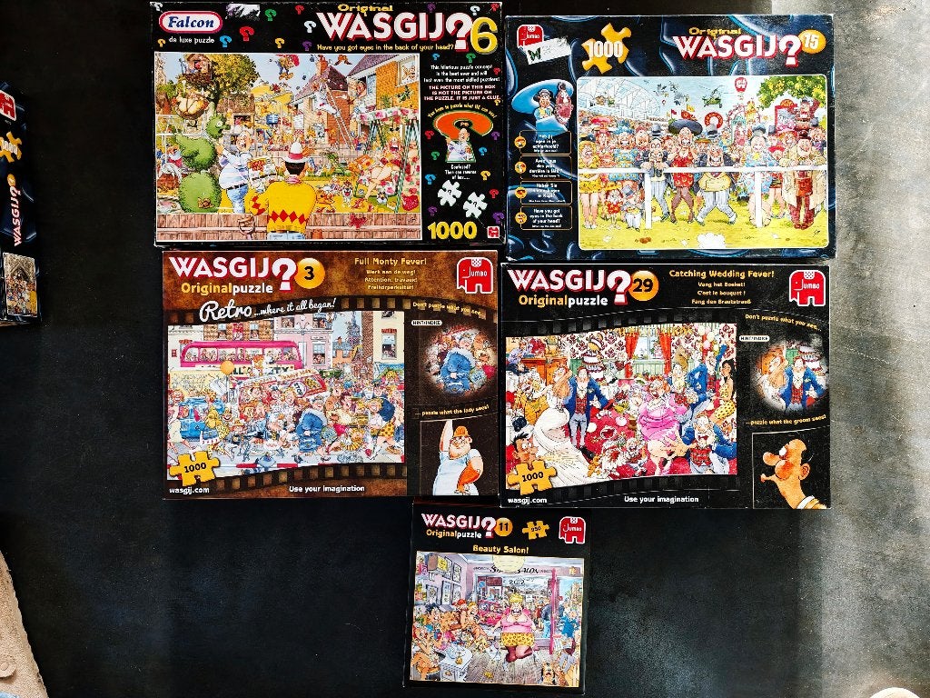 Wasgij puzzels. Ruilen, Ophalen, 500 t/m 1500 stukjes, Zo goed als nieuw, Legpuzzel