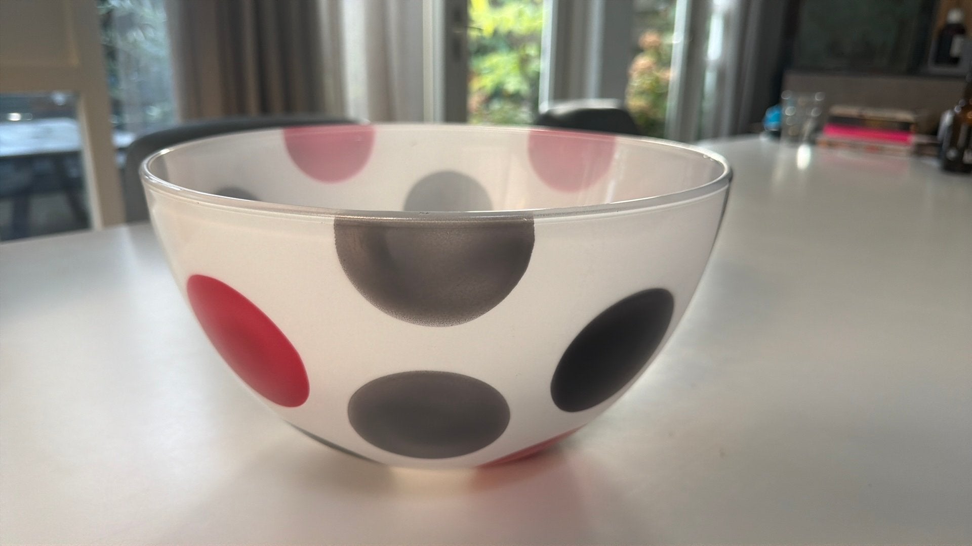 Walther Glas Love Shakes schaal – vintage retro, Ophalen of Verzenden, Zo goed als nieuw, Rond, Glas