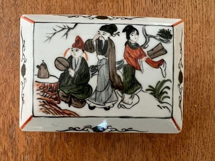 Chineese porceleinen schrijfdoos, Ophalen of Verzenden