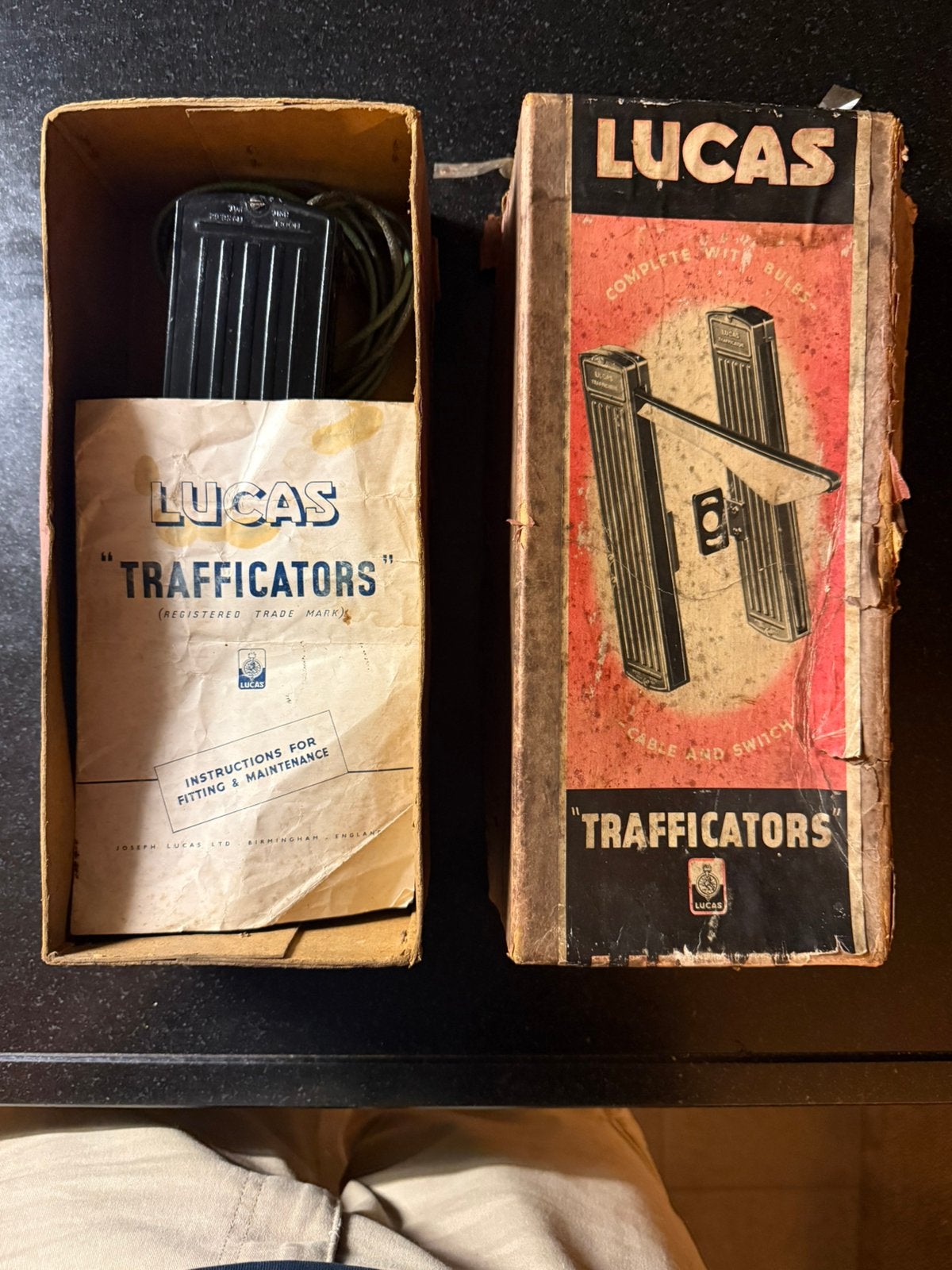 Lucas SE62B L Trafficator 12V - Klassieke Richtingaanwijzer, Ophalen of Verzenden, Gebruikt, Oldtimer onderdelen