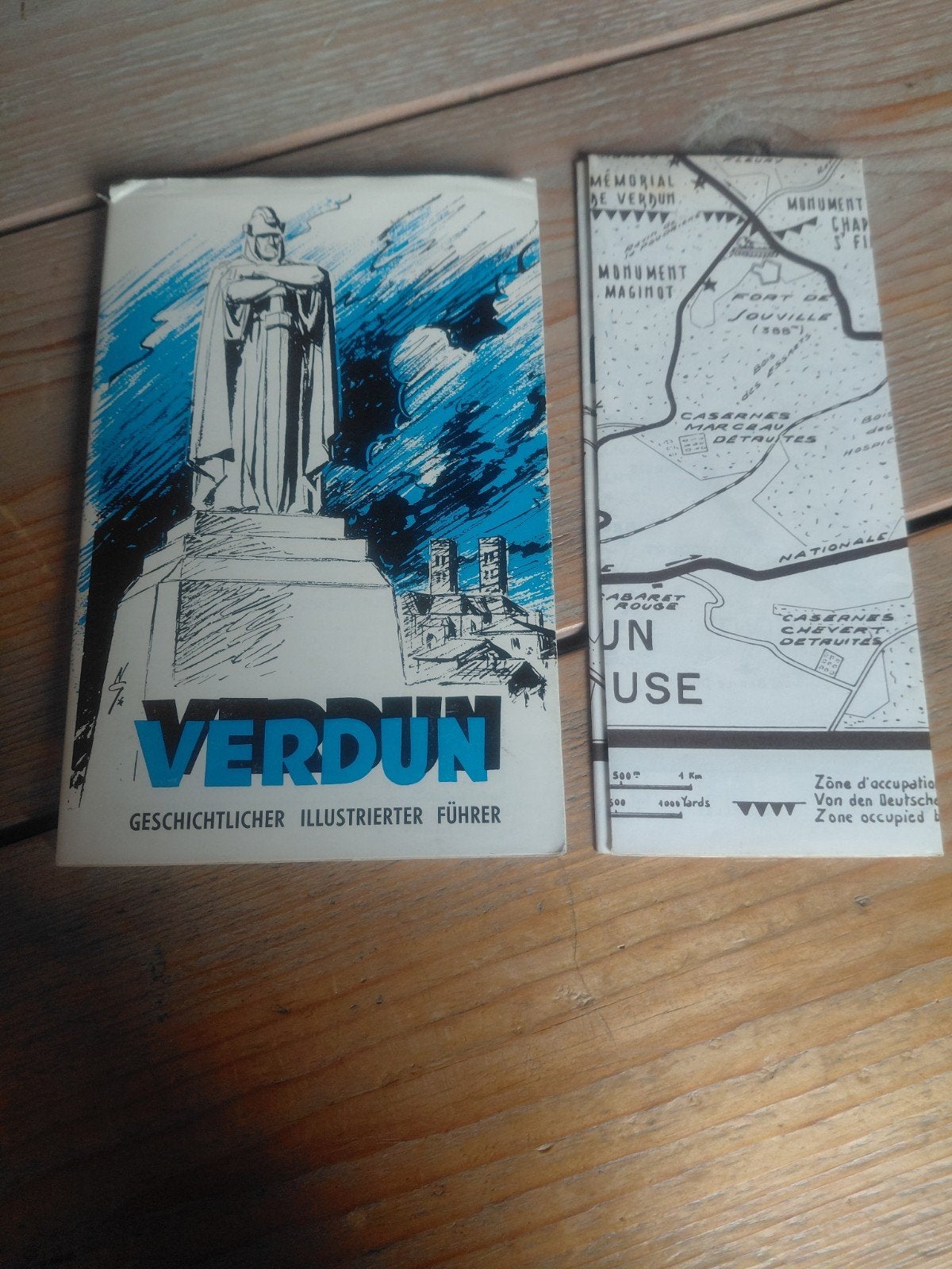 Verdun: Geschichtlicher Illustrierter Führer + kaart, Boeken, Ophalen of Verzenden, Europa, Reisgids of -boek, Overige merken