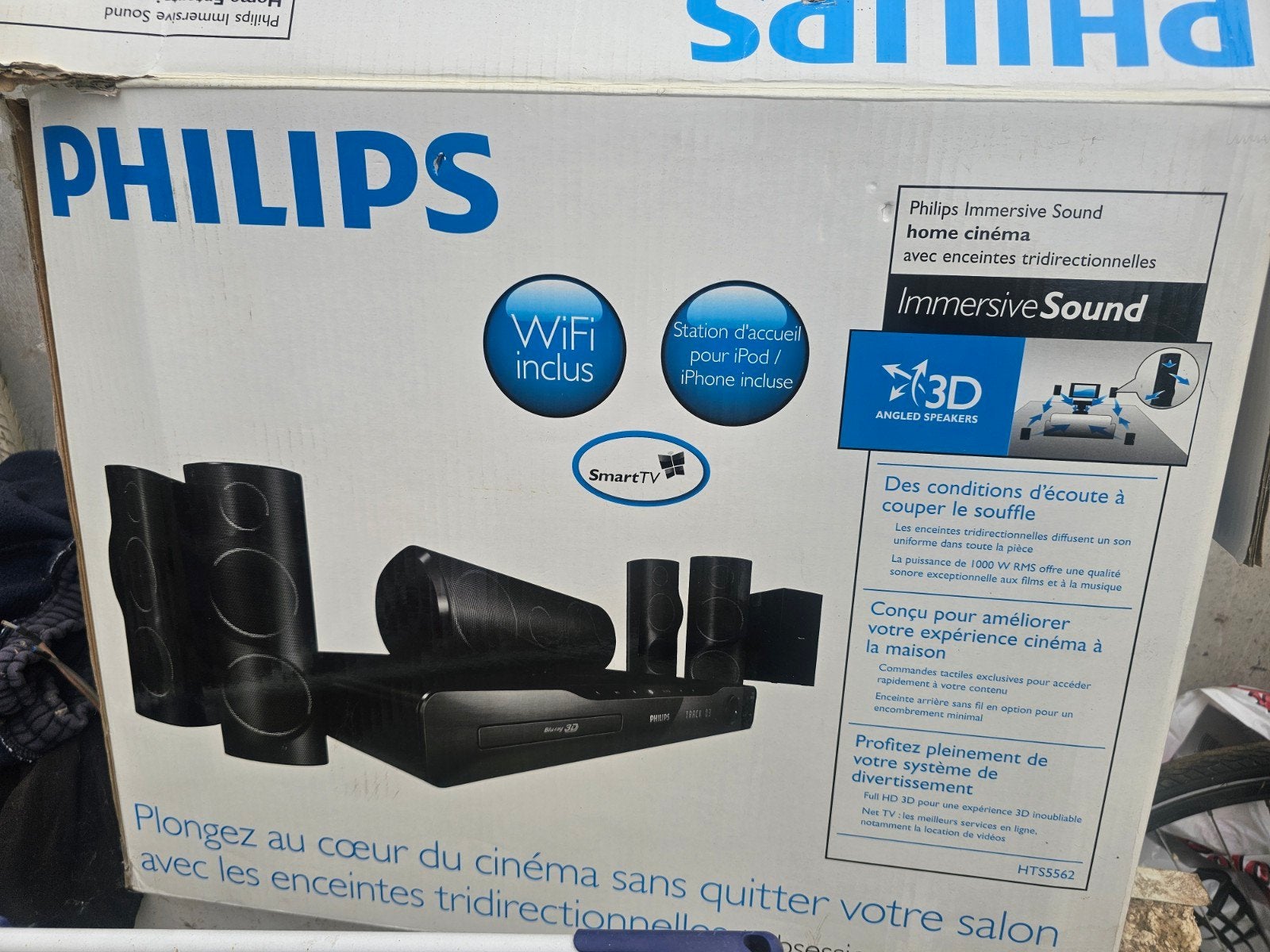 Philips Immersive Sound Home Cinema met 3D Blu-ray speler, Ophalen, Philips, Gebruikt, Blu-ray-speler
