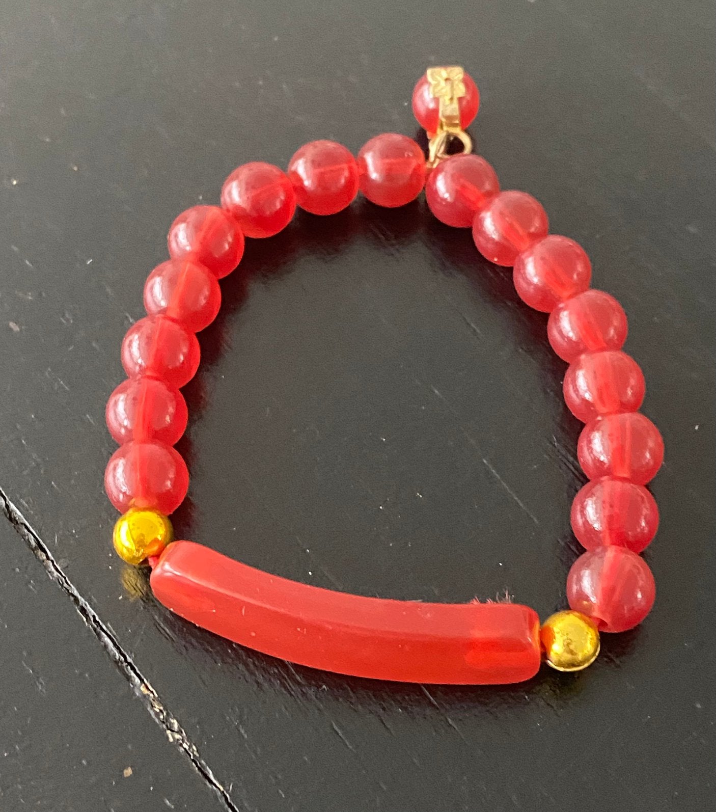 Vintage armband carneool, Ophalen of Verzenden, Zo goed als nieuw