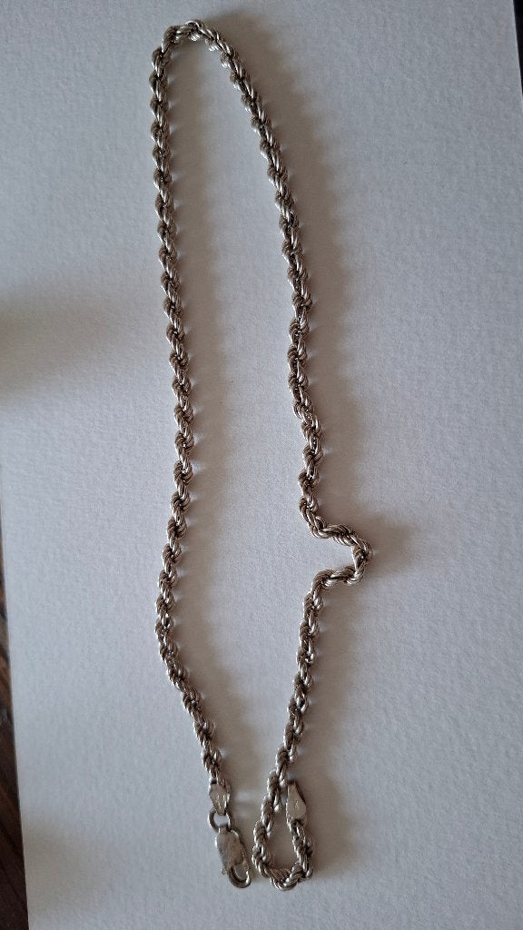 ketting zilver 42 cm, Ophalen of Verzenden, Nieuw, Zilver, Overige materialen