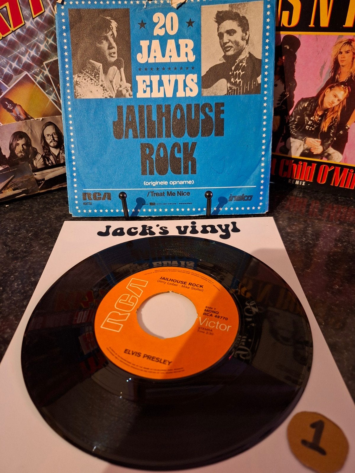 Elvis Presley - Jailhouse Rock (20 Jaar Elvis) 7 inch 1974, Rock, Gebruikt, 7 inch, Ophalen of Verzenden