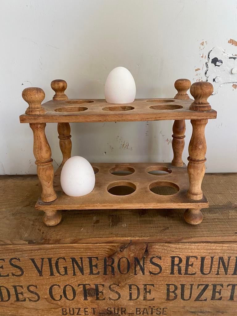 Brocante oud houten eierrekje, Antiek en Kunst, Ophalen of Verzenden