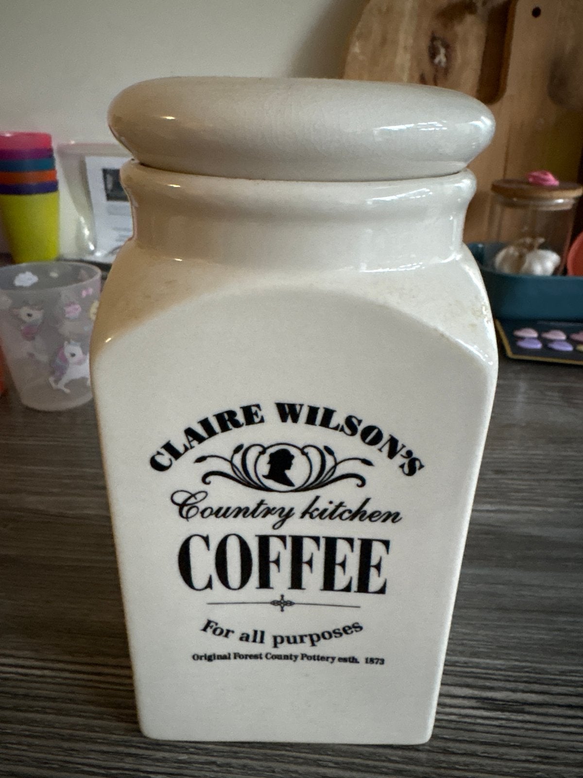 Claire Wilson's Country Kitchen Koffie Voorraadpot, Gebruikt, Voorraadpot, Steen/keramiek, Overige merken