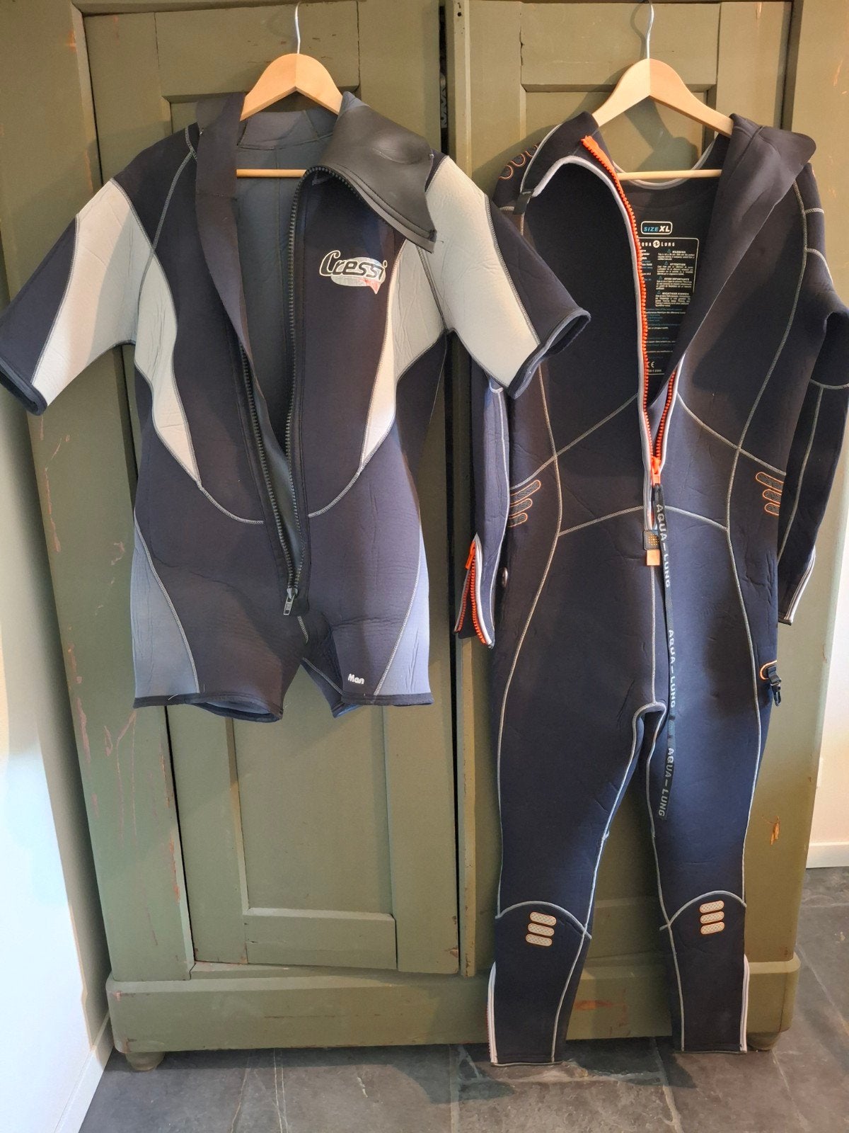 Duikpakken set: Cressi shorty en Aqualung fullsuit, Watersport en Boten, Duiken, Ophalen of Verzenden