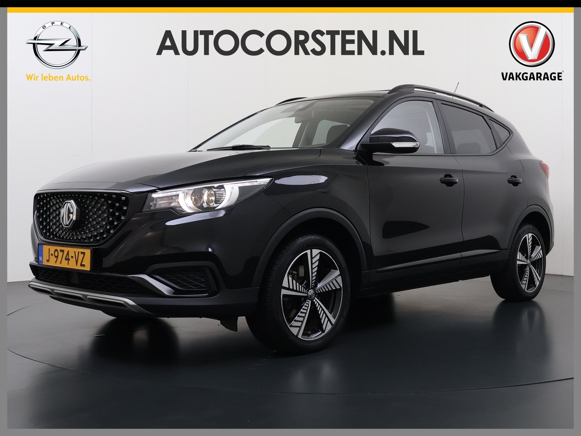 MG Mg Zs EV Luxury 45kWh SOH 93% Panoramadak Leder+Verwarmd, Auto's, Dealer onderhouden, Gebruikt, Zwart, ZS