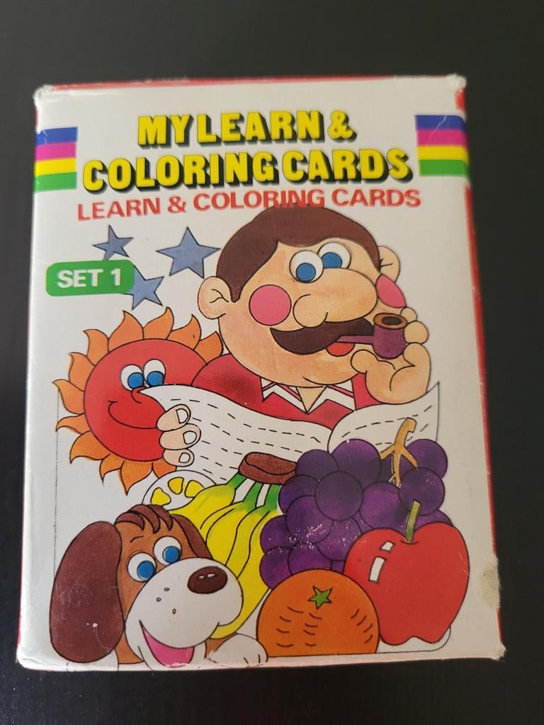 Nostalgische leerkaarten Engels - zelf kleuren, Ophalen of Verzenden, Zo goed als nieuw, Papier of Karton, Educatief