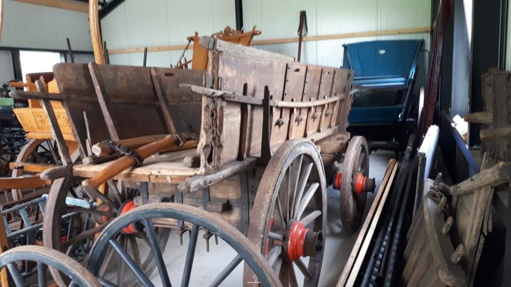 antieke boerenwagen boerenkar marktwagen kaasbrik hooiwagen, Antiek en Kunst, Ophalen