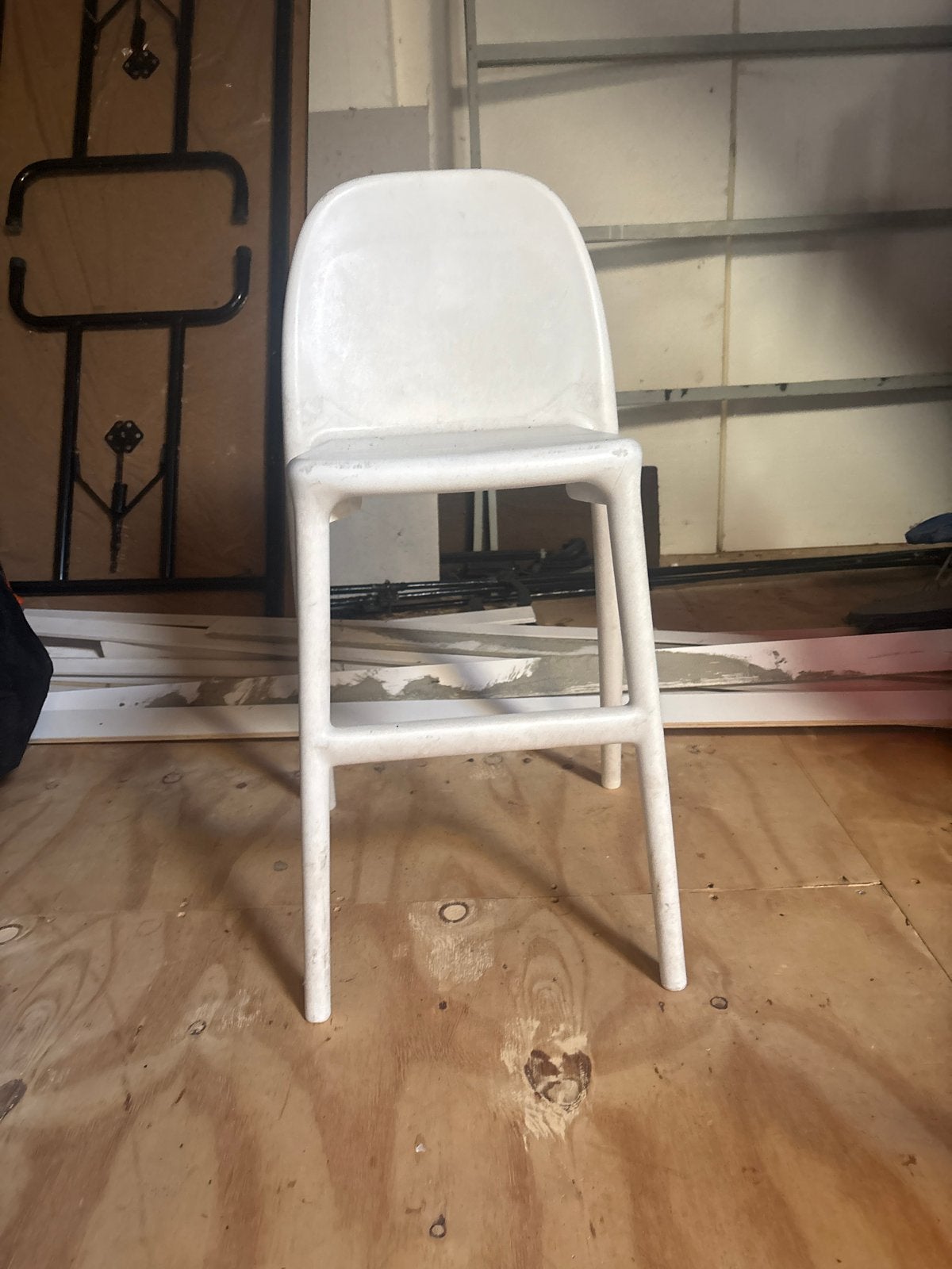 Witte kinder barkruk IKEA, Ophalen, Kunststof, Gebruikt, Wit