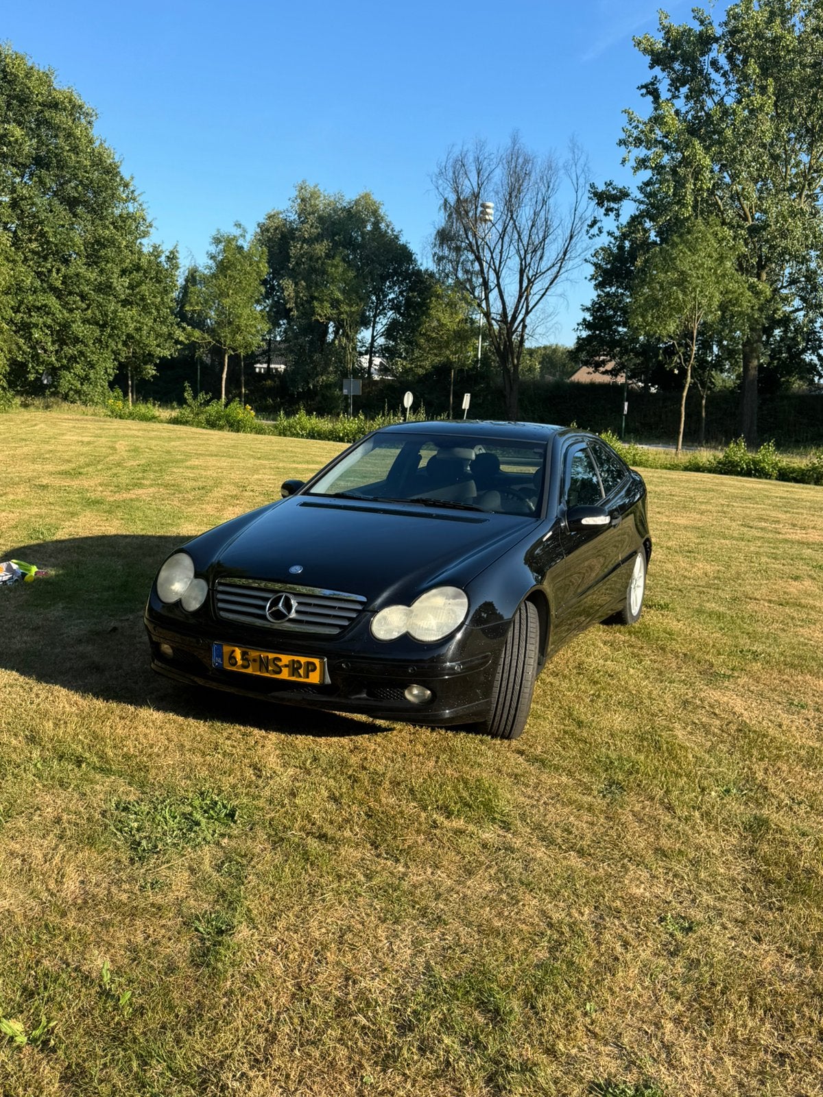 Mercedes-Benz C-Klasse 1.8 C180 Kompr Sportcoupe AUT 2004, Auto's, Automaat, 4 stoelen, 1796 cc, Zwart