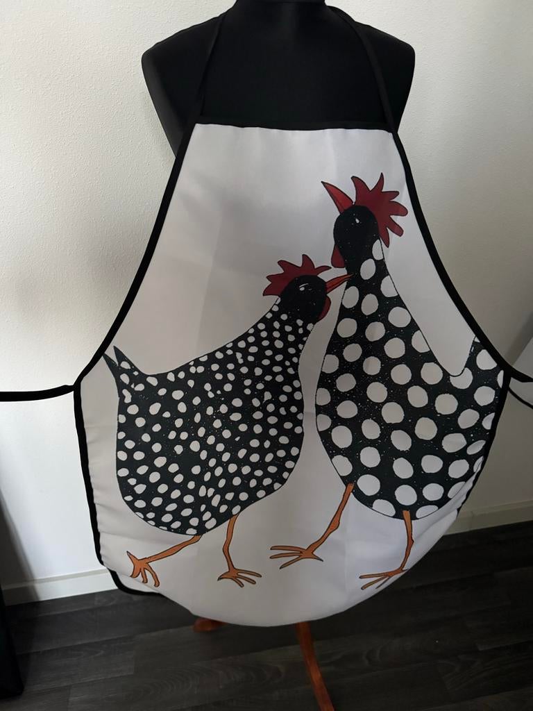 Leuk schort met 2 kippen, polyester, Ophalen of Verzenden, Nieuw