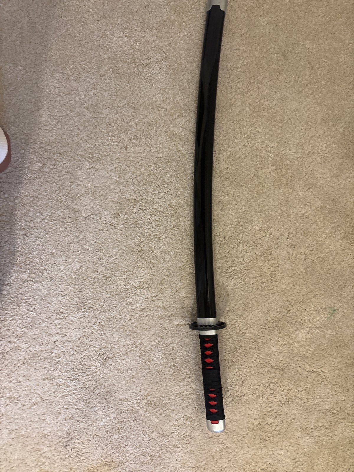 Decoratieve Katana Zwart met Rode Details, Ophalen of Verzenden, Gebruikt