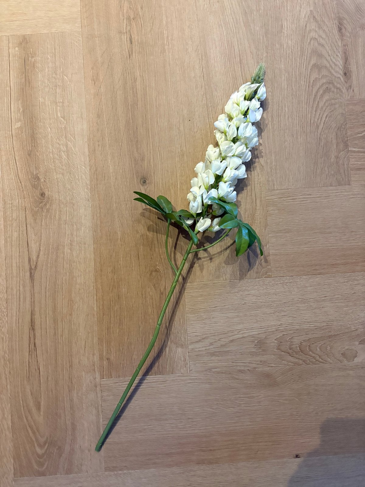 Witte kunstbloem Lupine, Binnen, Kunstbloem, Nieuw, Ophalen of Verzenden