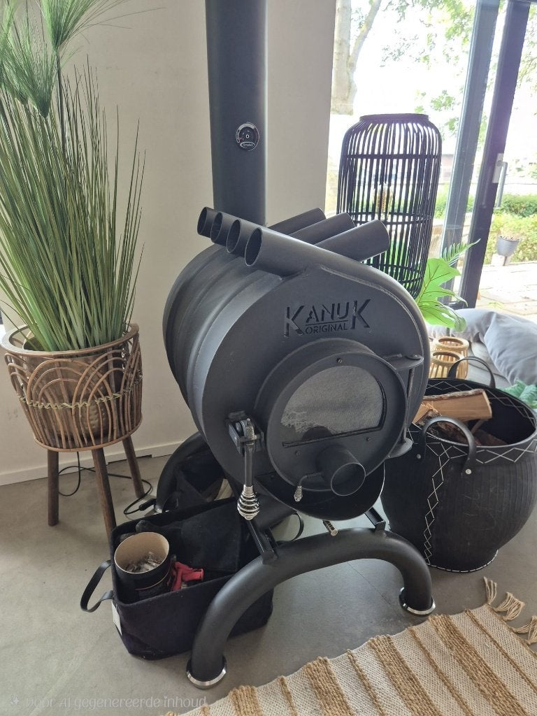 Kanuk 10 KW, slechts 1.750€, Huis en Inrichting, Kachels, Ophalen, Houtkachel, Zo goed als nieuw, Vrijstaand