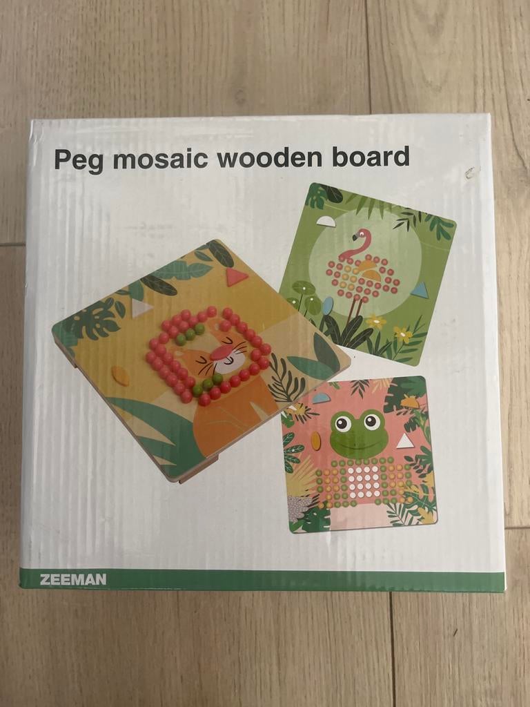 Houten mozaïek bord met pinnen - Zeeman, Ophalen of Verzenden, Nieuw, Knutselen