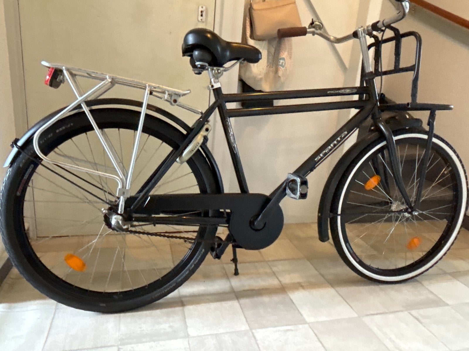 Sparta Pick-Up Fiets - Zwart, Gebruikt. 26. Inch, Fietsen en Brommers, Fietsen | Dames | Damesfietsen, Ophalen, Terugtraprem, Sparta