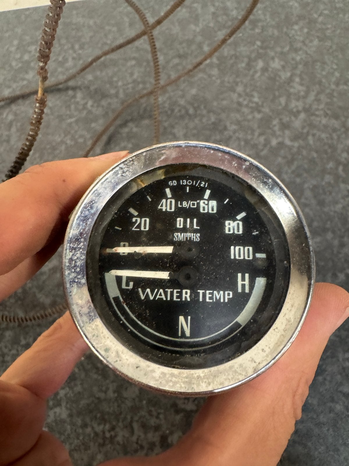 Smiths gecombineerde oliedruk- en koelvloeistoftemperatuurme, Ophalen of Verzenden, Gebruikt, Oldtimer onderdelen