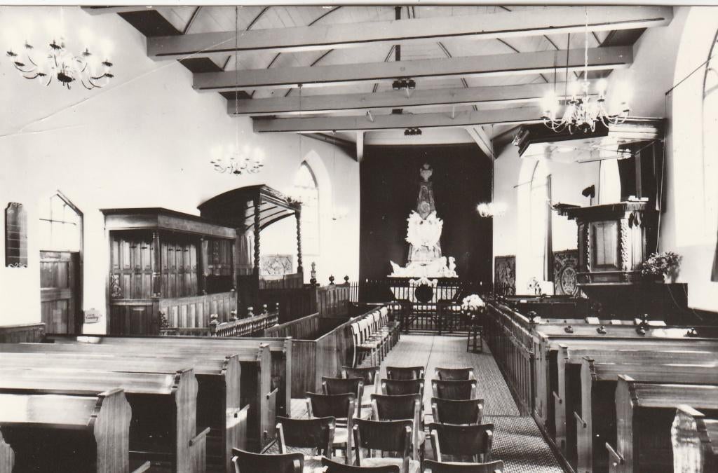 wijckel- interieur n.h. kerk, Ophalen of Verzenden, 1940 tot 1960, Friesland