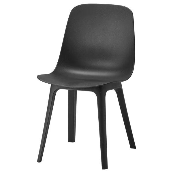 4x IKEA ODGER Stoelen - Zo goed als nieuw, Huis en Inrichting, Stoelen, Ophalen, Zwart, Zo goed als nieuw, Vier