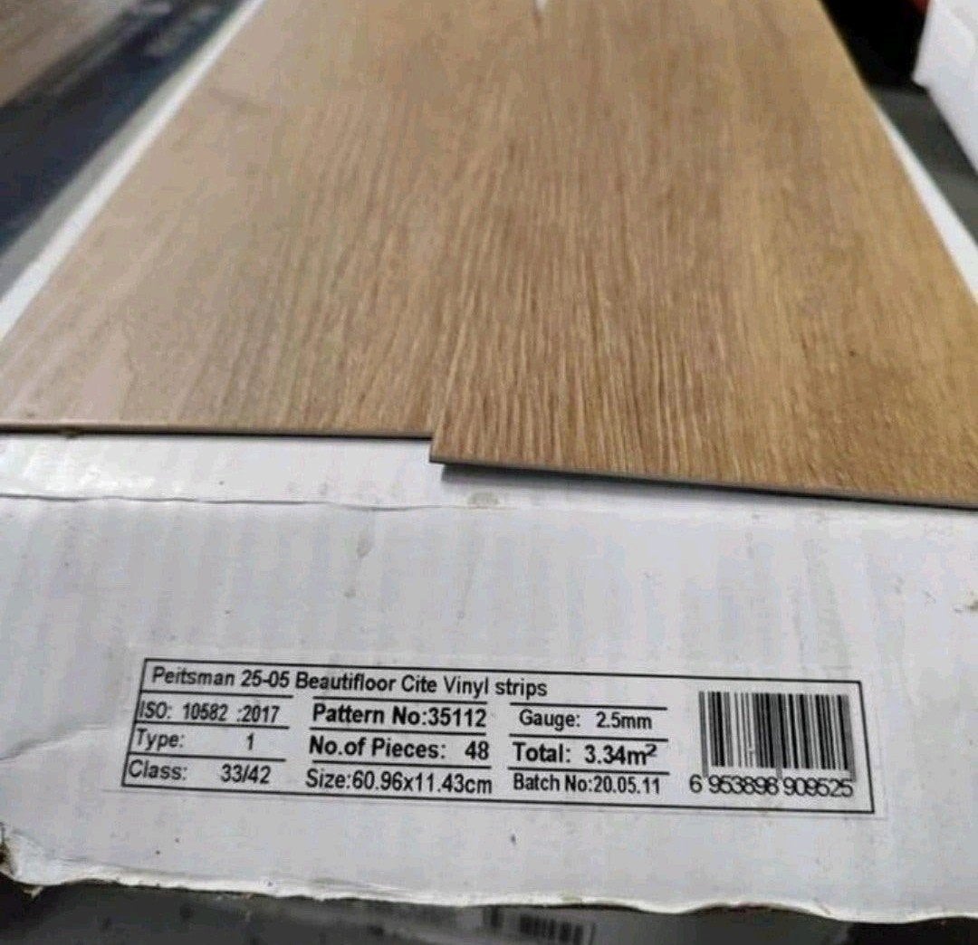 peitsman visgraat pvc vloer kleur 55112 6.65m2, Ophalen of Verzenden, Nieuw, 75 m² of meer, Overige typen