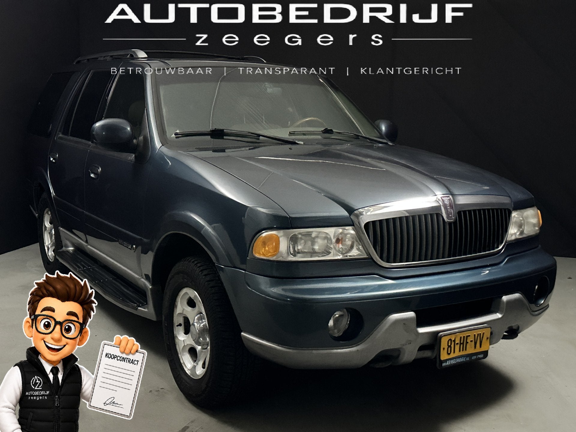Lincoln Navigator 5.4 8 cilinder*7 Persoons*trekhaak* *Full, Auto's, Lincoln, Automaat, Gebruikt, 8 cilinders, Blauw