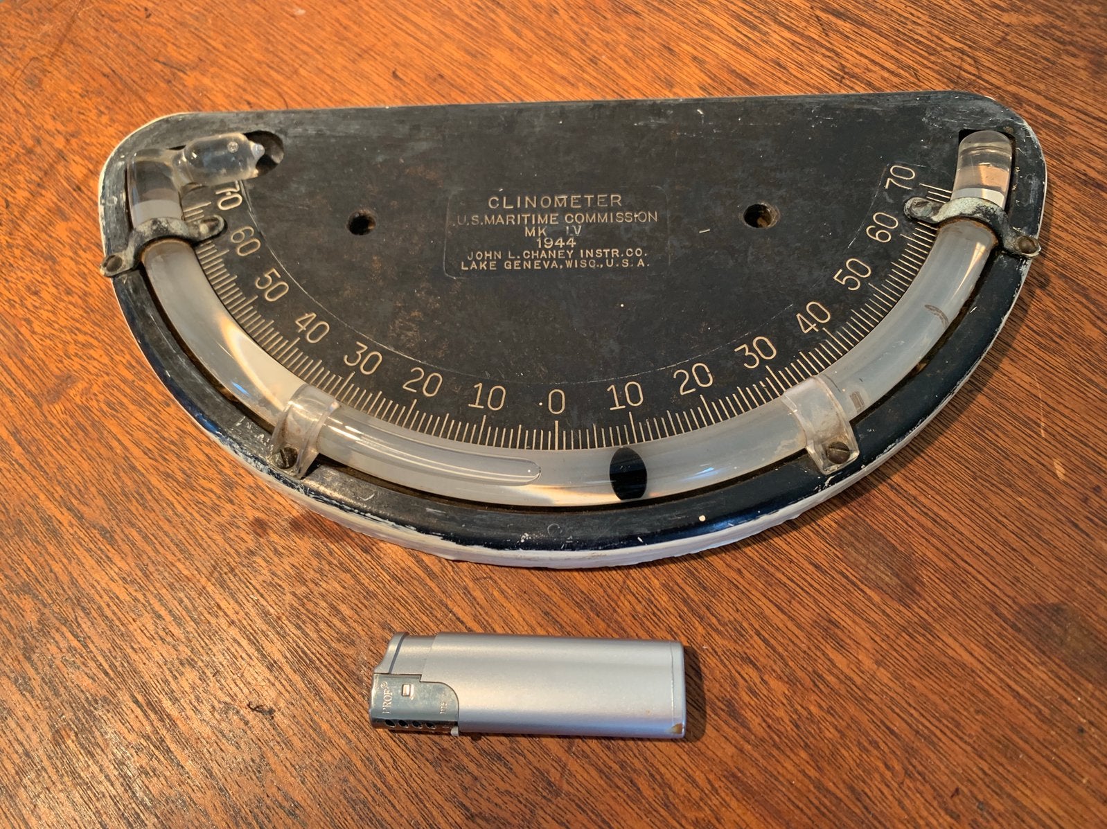 Grote nautische WW2 clinometer uit 1944, Verzamelen, Ophalen of Verzenden, Amerika