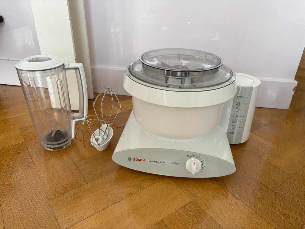 Bosch Universal Plus 800W Keukenmachine met Blender, Witgoed en Apparatuur, Keukenmixers, 4 liter of meer, 3 snelheden of meer