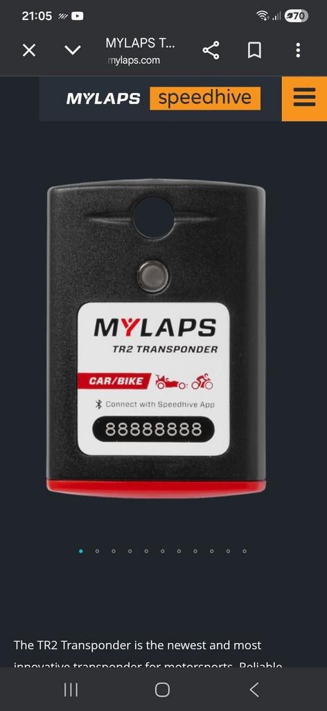 X2 transponder Mylaps en TR2 transponder Nieuw, Ophalen of Verzenden, Gebruikt, Overige schalen, Onderdeel