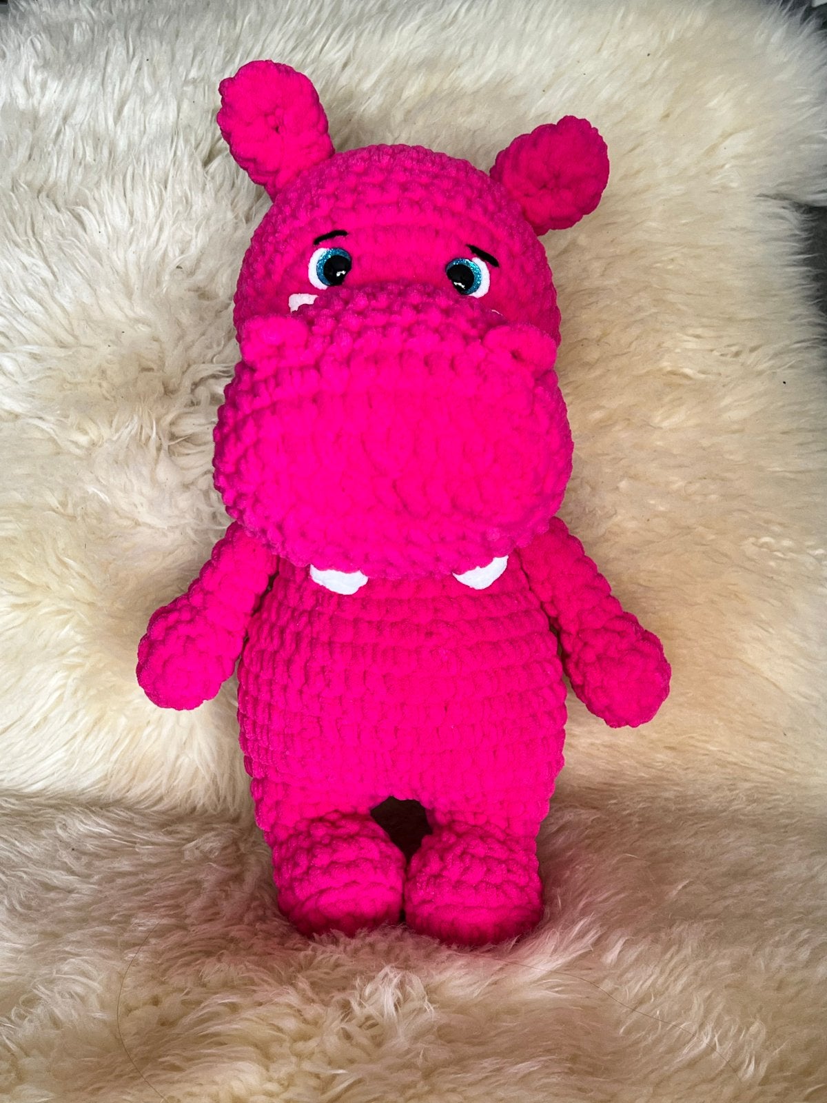 Handgemaakte Gehaakte Knuffel Nijlpaard | Amigurumi, Overige merken, Overige typen, Nieuw, Middelgroot (20 tot 80 cm)