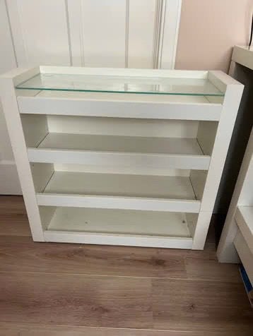 Ikea MALM HOOFDEINDE WIT met 2 ladekastjes, Ophalen, Zo goed als nieuw, Minder dan 45 cm