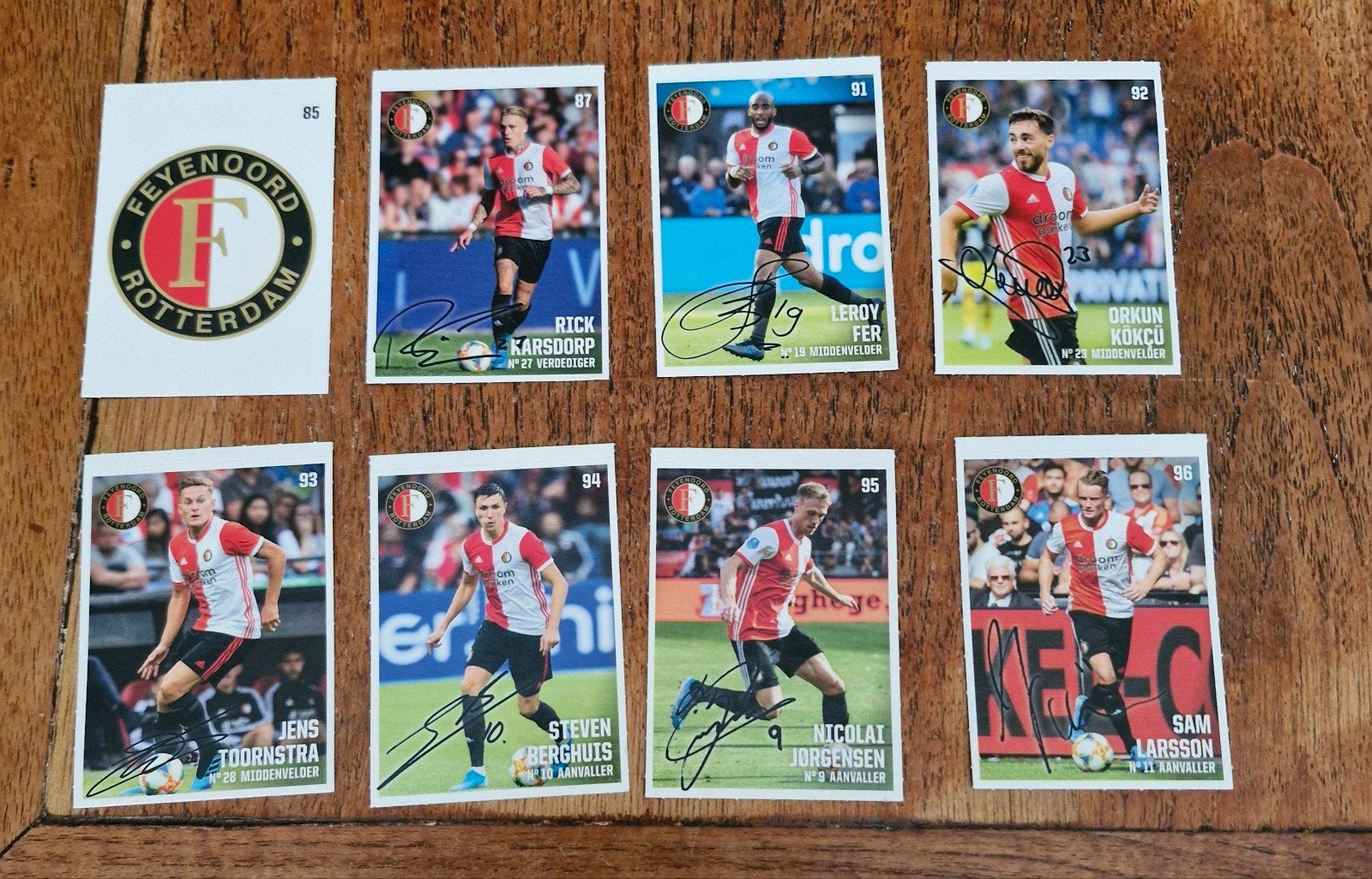 Feyenoord Voetbalplaatjes 2019/2020 - Set van 8, Verzamelen, Ophalen of Verzenden, Zo goed als nieuw, Feyenoord, Poster, Plaatje of Sticker