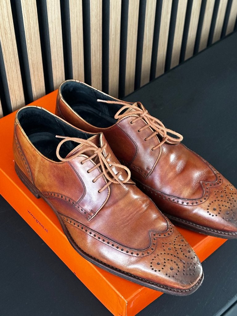 Greve schoenen, Kleding | Heren, Bruin, Ophalen of Verzenden, Veterschoenen, Gedragen